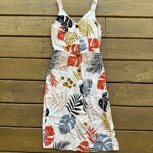 Boutique Floral Button Front Summer Dress